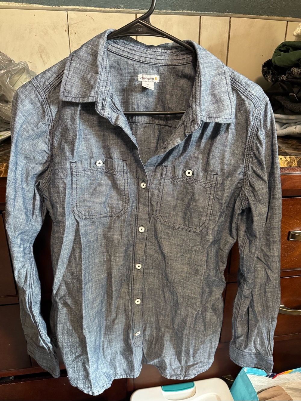 Carhartt Light Blue Chambray Button-Down Shirt
